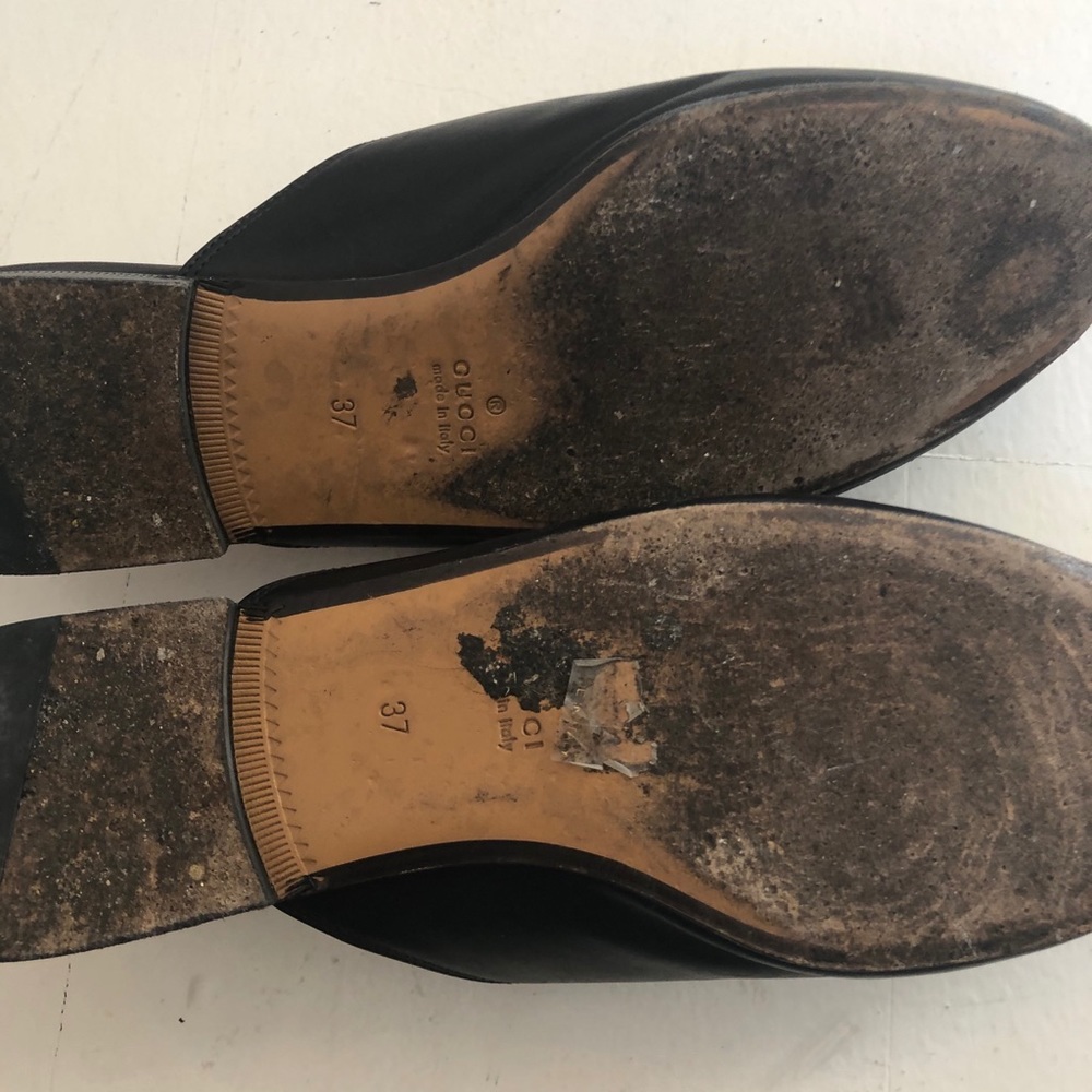 Gucci Princetown shoes leather black